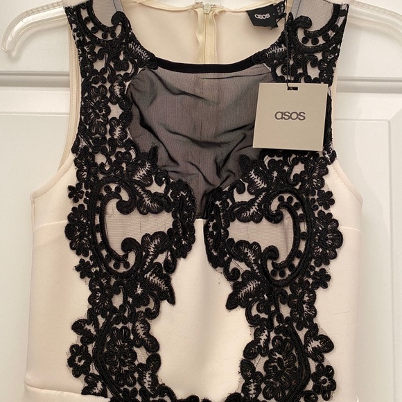 ASOS Scuba & Lace Midi Dress NEW! - Picture 3 of 5